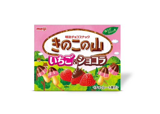 Kinoko no Yama Strawberry chocolate 明治きのこの山いちごショコロラ