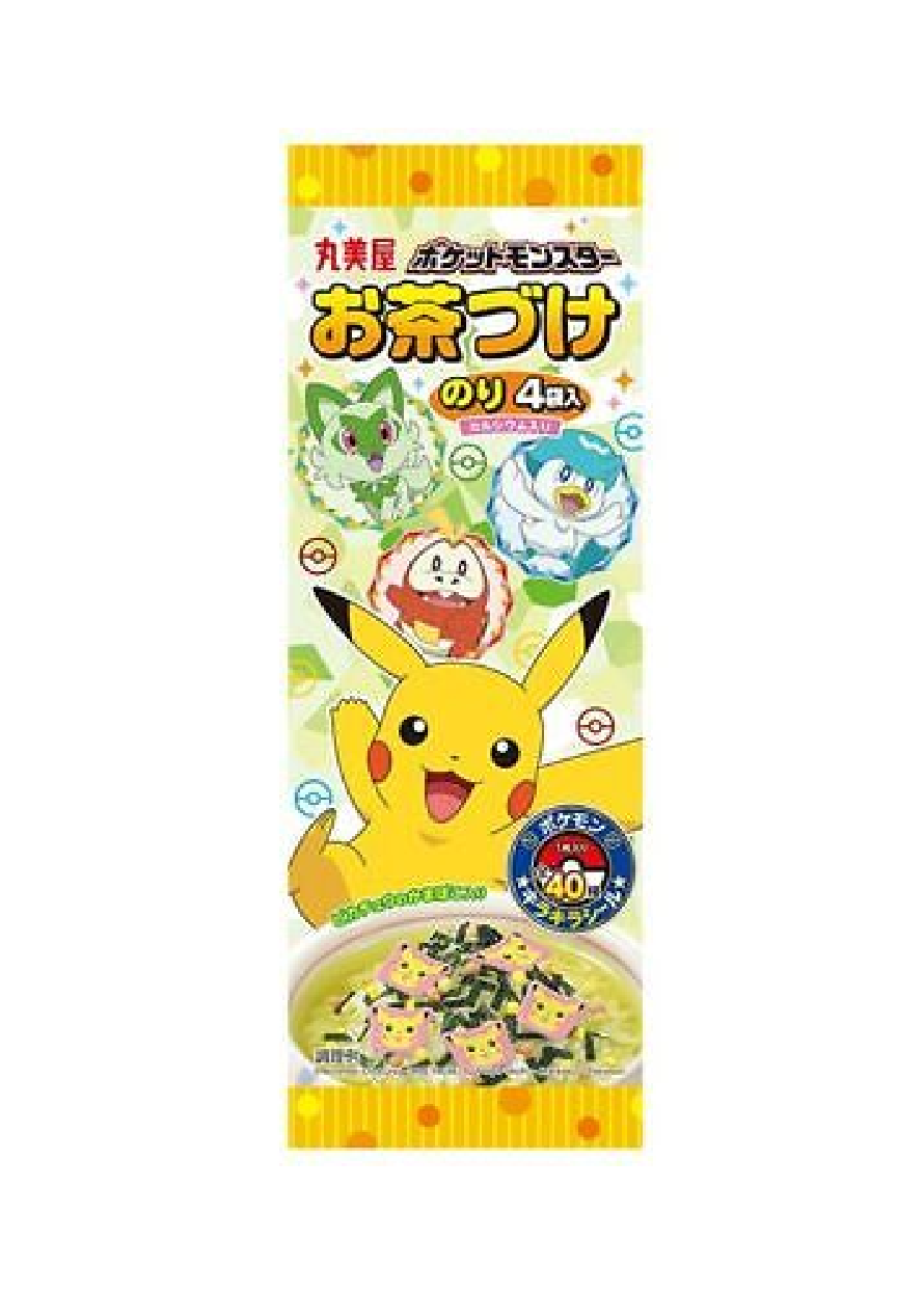 Pokemon Ochazukenori sachet Marumiya 14.4g 4p 丸美屋ポケモンおちゃずけのり