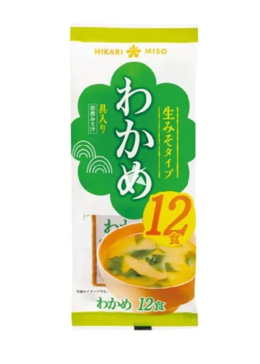 Instant Miso soup Wakame 12Pひかり味噌インスタント味噌汁わかめ